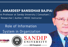 Role of Information System in Organization By Dr. Amardeep Bajpai, Sandip University Role of Information Systems in Organizations