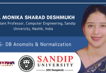 DBMS- DB Anomolis & Normalization By Dr. Monika Sharad Deshmukh, Sandip University DBMS - Database Anomalies & Normalization