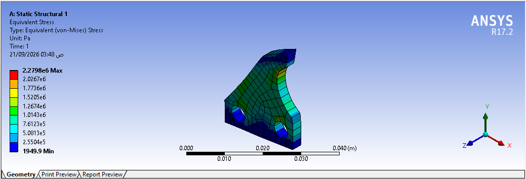 9. Short gripper analysis in ANSYS